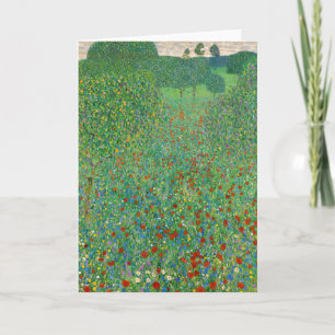 Cartão Gustav Klimt - Campo de Papoulas