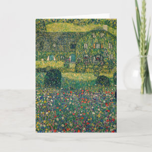 Cartão Gustav Klimt - Casa de Campo junto ao Attersee