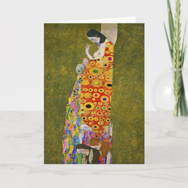Cartão Gustav Klimt - Esperança II (Frente)