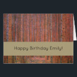 Cartão Gustav Klimt Fir Forest Tannenwald árvores vermelh<br><div class="desc">Vintage Gustav Klimt Fir Forest - Art Nouveau Red Trees Esta bela pintura de safra de árvores é feita pelo mestre artista Gustav Klimt. A pintura, chamada Floresta Fir I, ou Tannenwald, nos mostra uma bela paisagem com Árvores Vermelhas, através de uma floresta densa. Gustav Klimt capturou o sentimento de...</div>