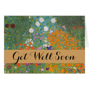 Cartão Gustav Klimt Flower Garden Cottage Nature