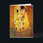 Cartão Gustav Klimt, O Beijo,<br><div class="desc">The Kiss, 1907, por Gustav Klimt, Belas Artes</div>