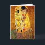 Cartão Gustav Klimt, O Beijo,<br><div class="desc">The Kiss,  1907,  por Gustav Klimt,  Belas Artes</div>