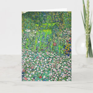Cartão Gustav Klimt - Paisagem Hortícola e Topo de Colina