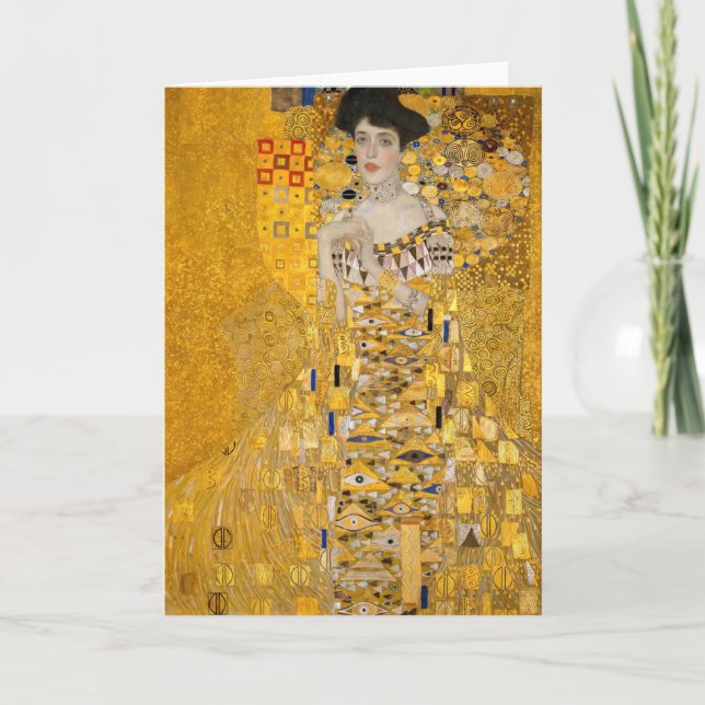 Cartão Gustav Klimt - Retrato de Adele Bloch-Bauer I (Frente)