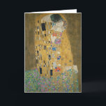 Cartão Gustav Klimt - The Biss<br><div class="desc">Famosa pintura de Gustav Klimt. O Beijo é uma das maiores pinturas românticas e um presente excelente para Dias de os namorados e outras ocasiões românticas. Incrível obra-prima do simbolismo e excelente de Gustav Klimt.</div>