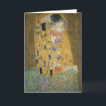 Cartão Gustav Klimt - The Biss<br><div class="desc">Famosa pintura de Gustav Klimt. O Beijo é uma das maiores pinturas românticas e um presente excelente para Dias de os namorados e outras ocasiões românticas. Incrível obra-prima do simbolismo e excelente de Gustav Klimt.</div>