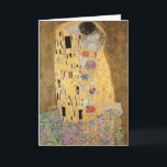 Cartão Gustav Klimt | The Kiss, 1907-08<br><div class="desc">The Kiss,  1907-08 | por Gustav Klimt | Art Location: Osterreichische Galerie Belvedere,  Viena,  Áustria | Artista Austríaco | Número da coleção de imagens: XAM601</div>
