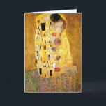 Cartão Gustav Klimt The Kiss Greeting Card<br><div class="desc">Gustav Klimt The Kiss greeting card. Artwork oil paint on canvas from 1907-1908. The Kiss is Gustav Klimt’s best-known painting,  a beautiful work representing the height of his golden period. A perfect gift for lovers of Austrian symbolism,  Gustav Klimt,  and fine art.</div>