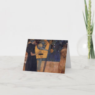Cartão Gustav Kllimt Harp Music Note Card