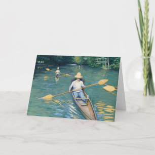 Cartão Gustave Caillebotte - Barcos no Yerres