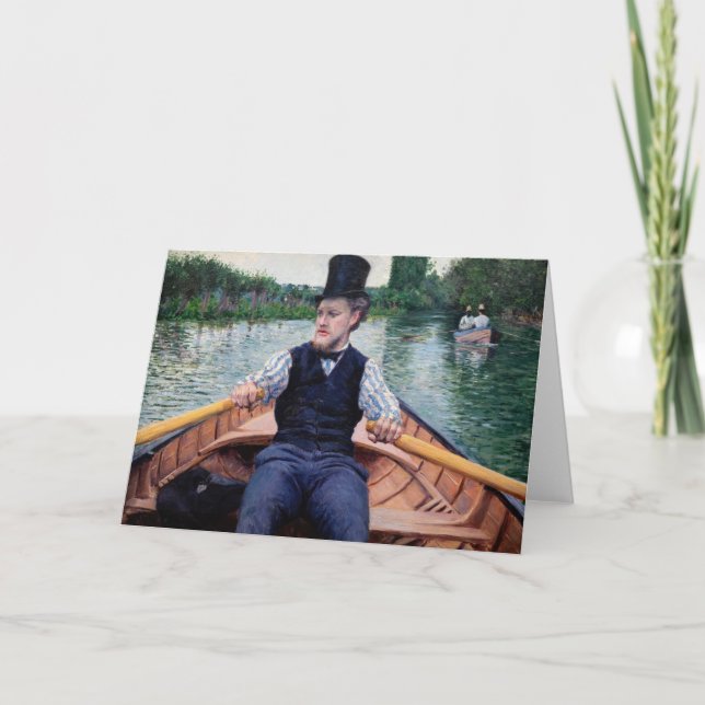 Cartão Gustave Caillebotte - Festa de Barco (Frente)