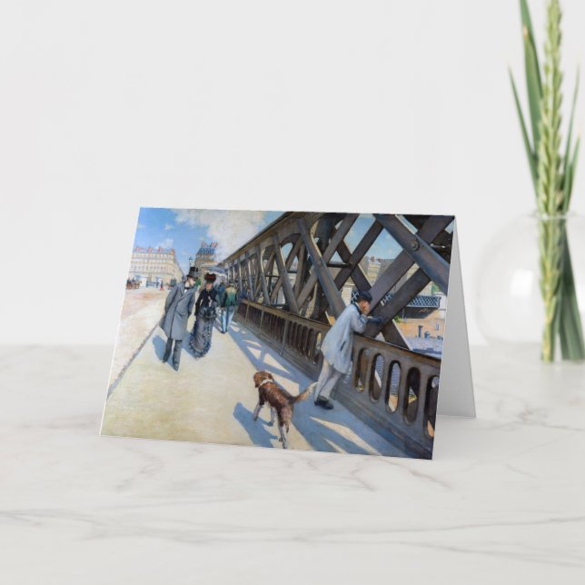 Cartão Gustave Caillebotte - Le Pont de l'Europe (Frente)