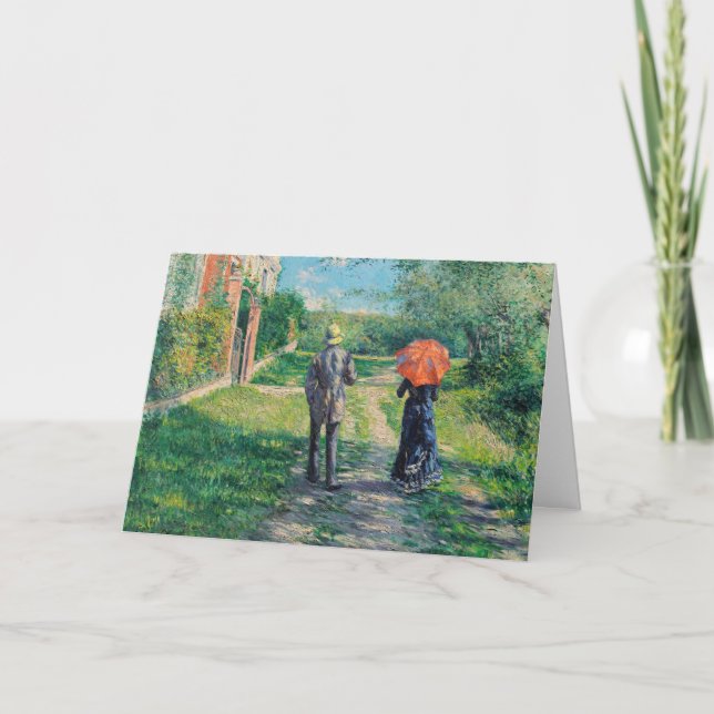 Cartão Gustave Caillebotte - O Caminho Uphill (Frente)