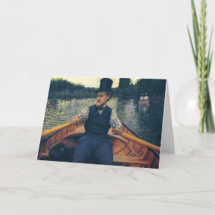 Cartão Gustave Caillebotte- Rower in a Top Hat