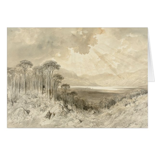 Cartão Gustave Dore - Paisagem Escocesa (Frente Horizontal)