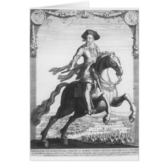 Cartão Gustavus Adolphus II, rei da suecia, sobre (Frente)