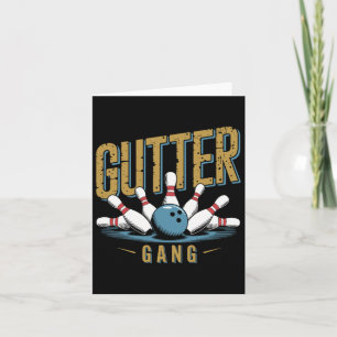 Cartão Gutter Gang Boliche Engraçado Bowler 1