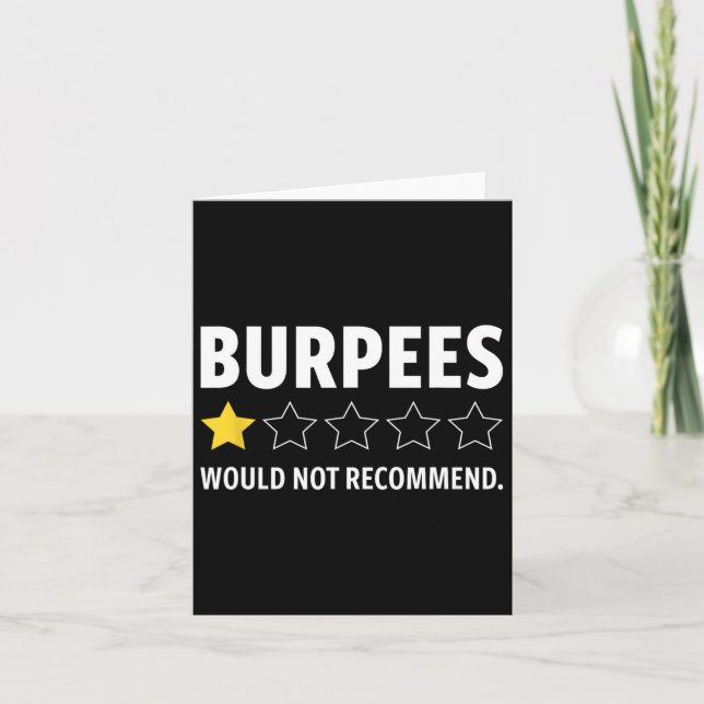Cartão Gym Funny Malhação Burpees Bodybuilding Welevti (Frente)