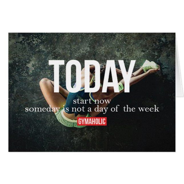 Cartão Gym Malhação Motivativo (Frente Horizontal)