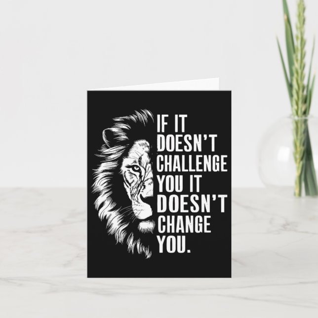 Cartão Gym Motivational cita se não o desafiar (Frente)