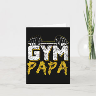 Cartão Gym Papa Treinando Malhação De Arranque De Peso