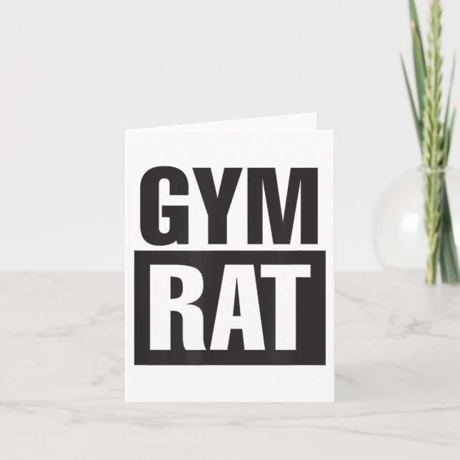 Cartão Gym Rat - Workout - Hustle - Fitness - Motivation  (Frente)
