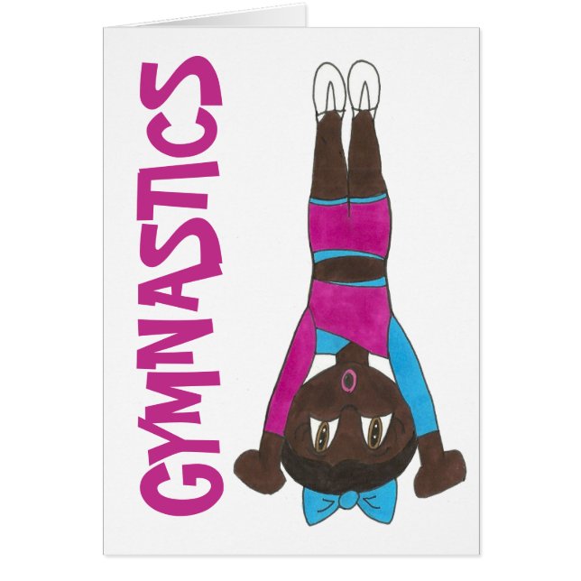Cartão Gymnast Acrobatics Tumbling Gym (Frente)