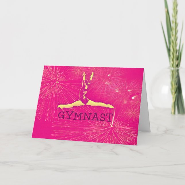 Cartão Gymnast Birthday Card (Frente)