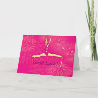 Cartão Gymnast Good Luck Card