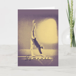 Cartão Gymnast "Good Luck" greeting card