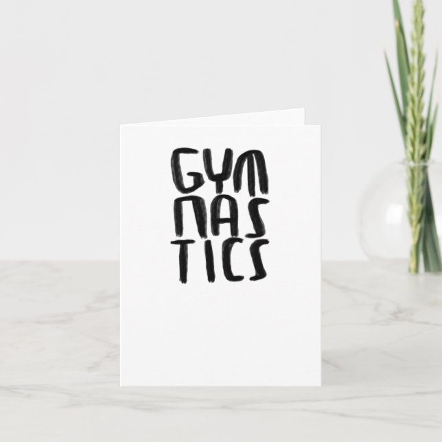 Cartão Gymnastics Sticker (Frente)