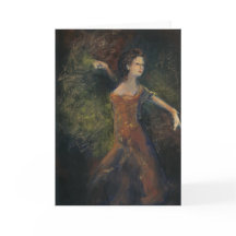 Gypsy Soul Female Dancing Blank Greeting Card