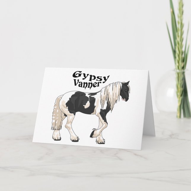 Cartão Gypsy Vanner Horse (Frente)