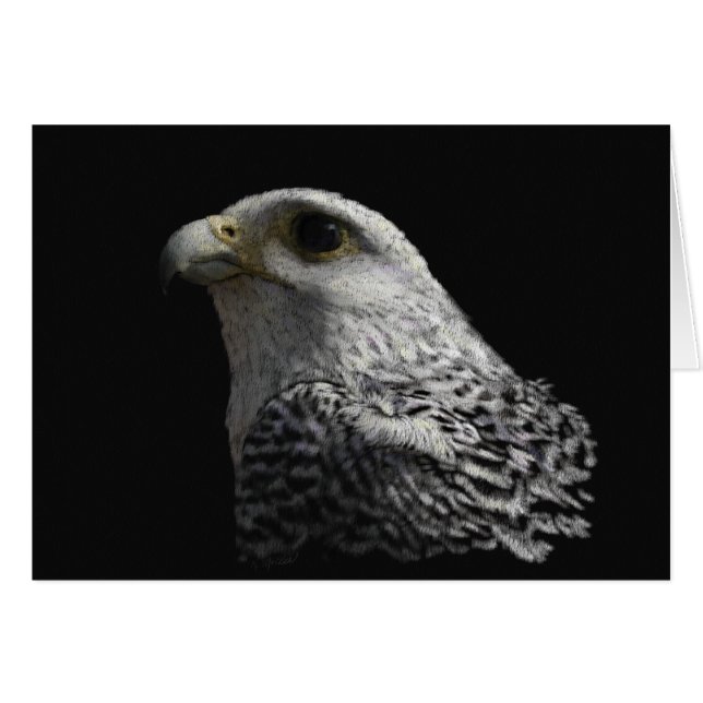 Cartão Gyrfalcon Ártico (Frente Horizontal)