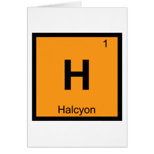 Cartão H - Halcyon Química Grega Símbolo da Tabela Periód