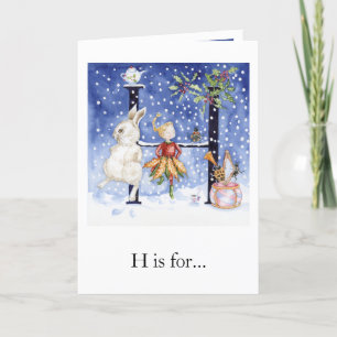 Cartão "H is for... Happy Holidays" Greeting Card