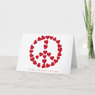 Cartão H love peace 1 notecard