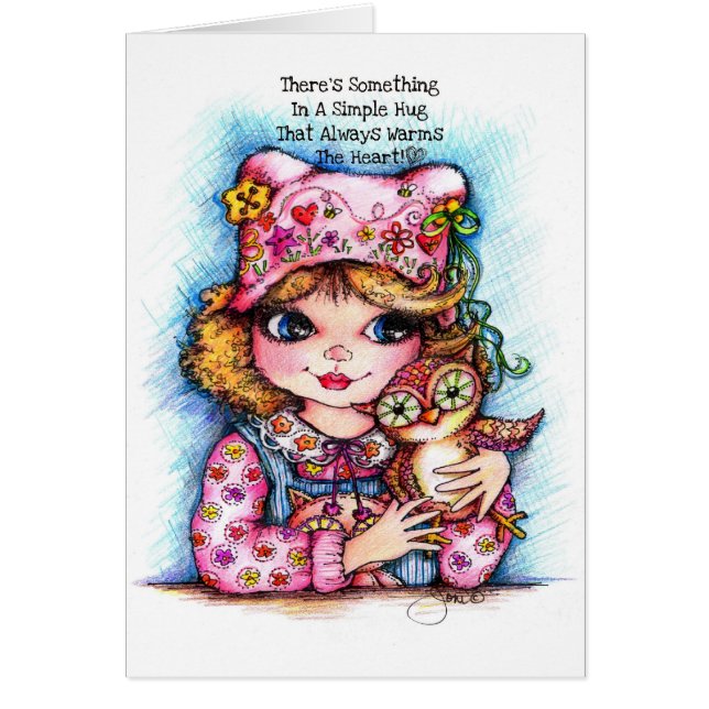 Cartão Há algo em um abraço simples… (Frente)