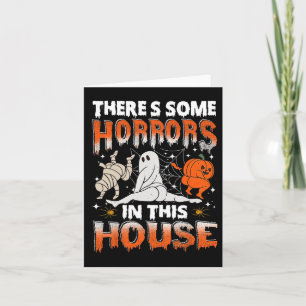 Cartão Há alguns horrores nesta casa Ghost Pumpkin H