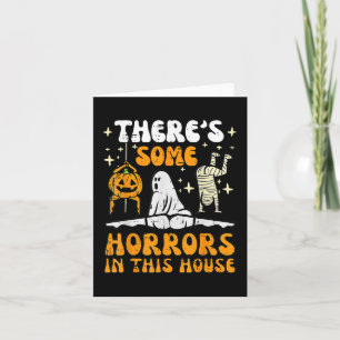 Cartão Há Alguns Horrores Nesta Casa No Halloween Fantasm