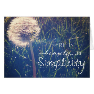 Cartão Há uma beleza na simplicidade
