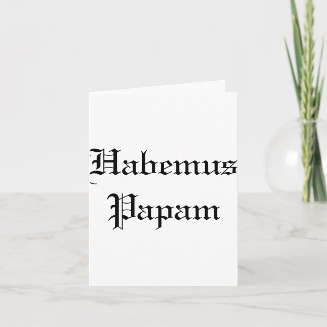 Cartão Habemus Papam New Pe  (Frente)