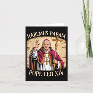 Cartão Habemus Papam Papa Leo Xiv