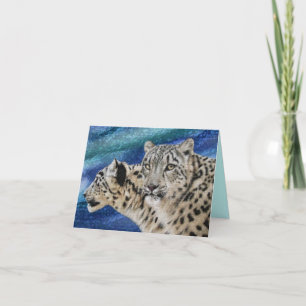 Cartão Habitat Notecards do leopardo de neve