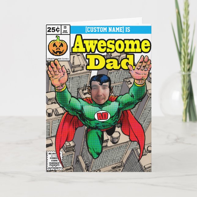 Cartão Hábito personalizável de quadrinhos super-heróis (Frente)