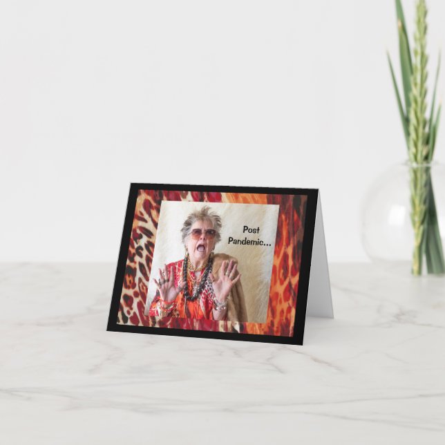 Cartão Hábitos Humorosos de Pandemia Postada (Frente)