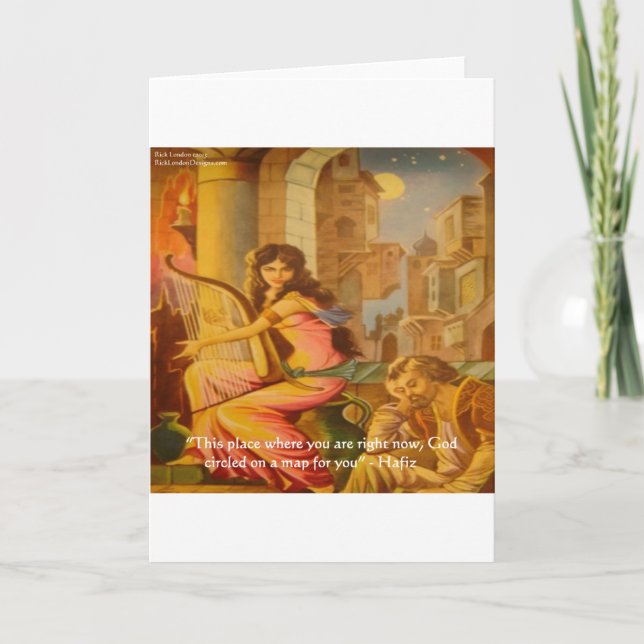 Cartão Hafiz "God's Circle" Wisdom Quote (Frente)