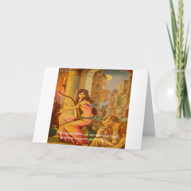 Cartão Hafiz "God's Circle" Wisdom Quote (Frente)