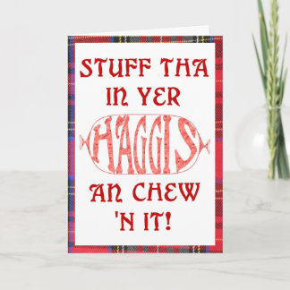 Cartão Haggis Funny Birthday card